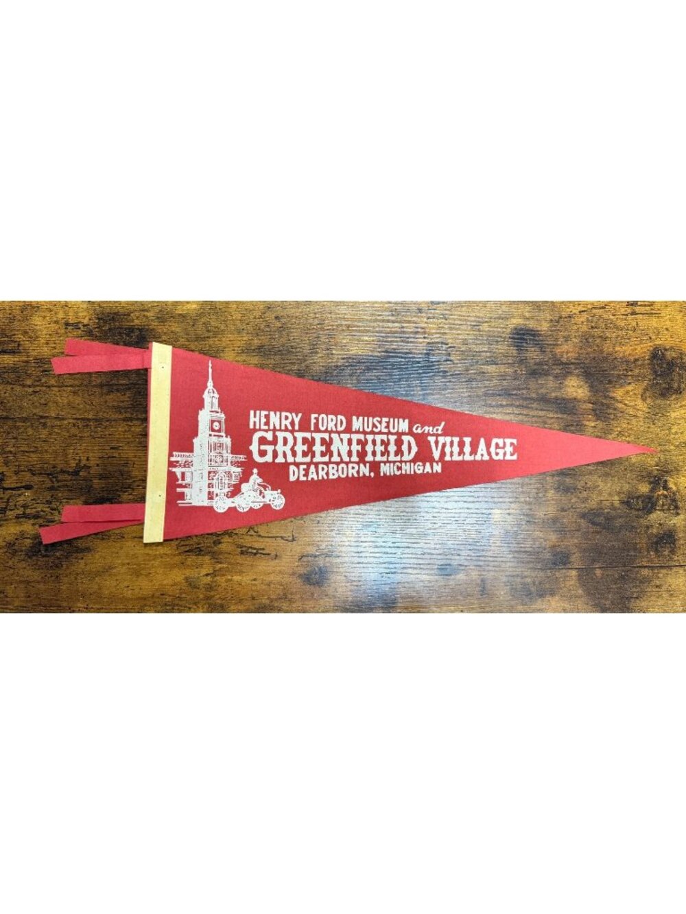 Vintage Henry Ford Museum and Greenfield Village Dearborn, Michigan pennant